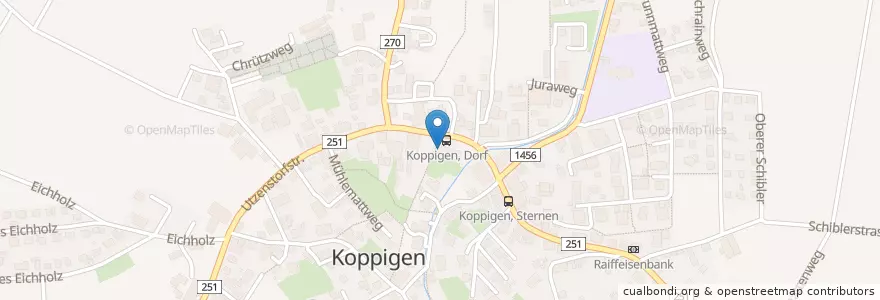 Mapa de ubicacion de Kindergarten Koppigen en Suíça, Berna, Verwaltungsregion Emmental-Oberaargau, Verwaltungskreis Emmental, Koppigen.