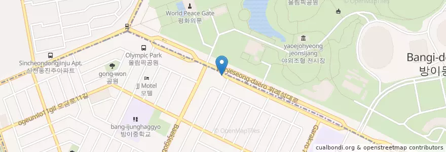 Mapa de ubicacion de 스타벅스 en Zuid-Korea, Seoel, 송파구.