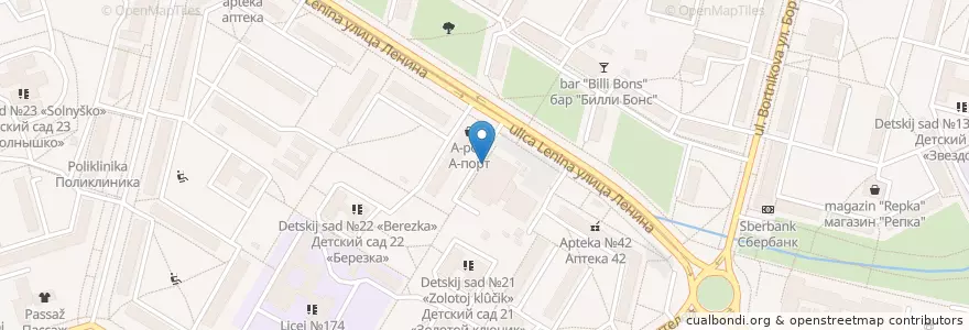 Mapa de ubicacion de Мельница en Rússia, Distrito Federal Siberiano, Красноярский Край, Рыбинский Район, Зато Зеленогорск.
