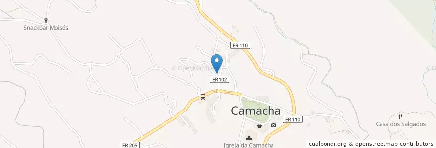 Mapa de ubicacion de posto de correios camacha en پرتغال, Santa Cruz, Camacha.