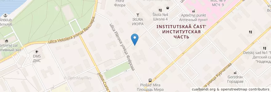 Mapa de ubicacion de Дубненская стоматологическая поликлиника en Rusland, Centraal Federaal District, Oblast Moskou, Городской Округ Дубна.