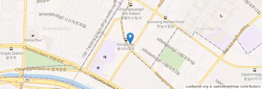 Mapa de ubicacion de Gold Smile en کره جنوبی, سئول, 동대문구, 답십리1동.