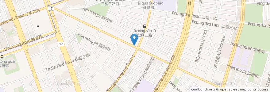 Mapa de ubicacion de 老上海臭臭鍋 en 台湾, 高雄市, 前鎮区.