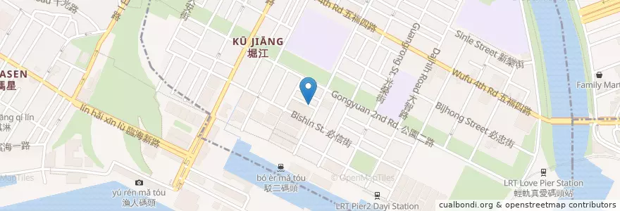 Mapa de ubicacion de 鴨肉飯 en 臺灣, 高雄市, 鹽埕區.