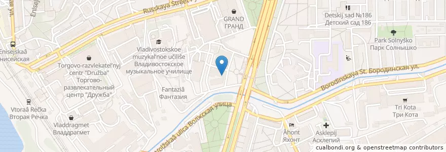 Mapa de ubicacion de Время есть en Rusia, Дальневосточный Федеральный Округ, Приморский Край, Владивостокский Городской Округ.