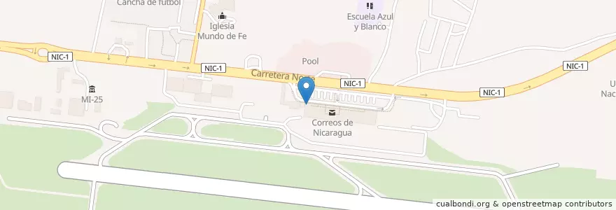 Mapa de ubicacion de enterprise carrentals en نيكاراجوا, Departamento De Managua, Managua (Municipio).
