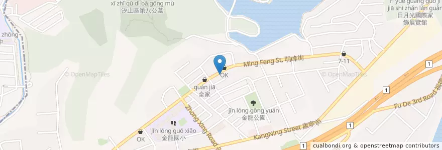 Mapa de ubicacion de 吳媽北港滷肉飯專賣店 en Тайвань, Новый Тайбэй, 汐止區.