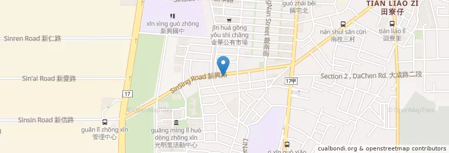 Mapa de ubicacion de 奇美蕭昱淩小兒科診所 en 타이완, 타이난 시, 난구.