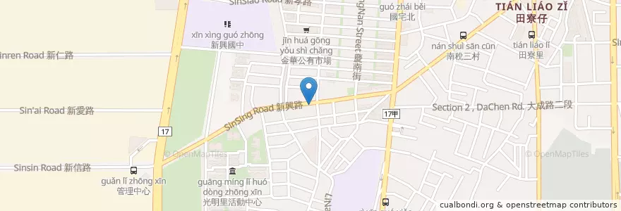 Mapa de ubicacion de 佳恩餐科 en 台湾, 台南市, 南区.