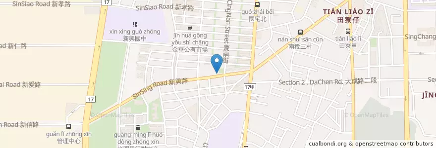 Mapa de ubicacion de 富吉牛肉麵飯火鍋 en تایوان, 臺南市, 南區.