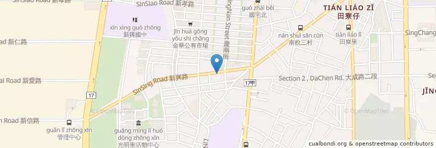 Mapa de ubicacion de 福丼平價日式料理 en Taiwán, 臺南市, 南區.