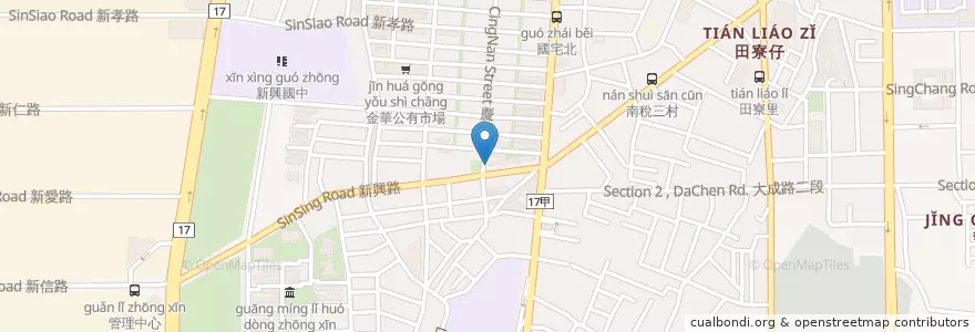 Mapa de ubicacion de 阿珍羊肉 en تایوان, 臺南市, 南區.