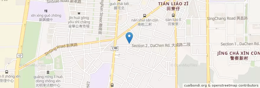 Mapa de ubicacion de 俗俗賣 虱目魚湯 en Taïwan, Tainan, 南區.