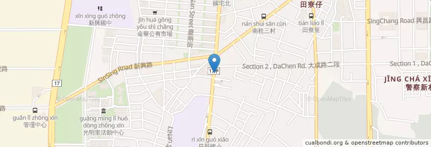 Mapa de ubicacion de 感性魯味金華店 en Taiwan, 臺南市, 南區.