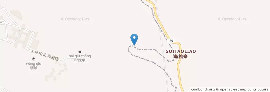 Mapa de ubicacion de 福天宮 en 台湾, 台湾省, 彰化県, 大村郷, 芬園郷.
