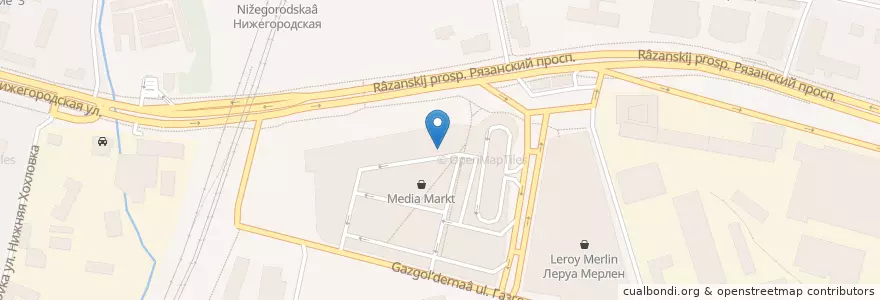 Mapa de ubicacion de Сбербанк en 俄罗斯/俄羅斯, Центральный Федеральный Округ, Москва, Юго-Восточный Административный Округ.