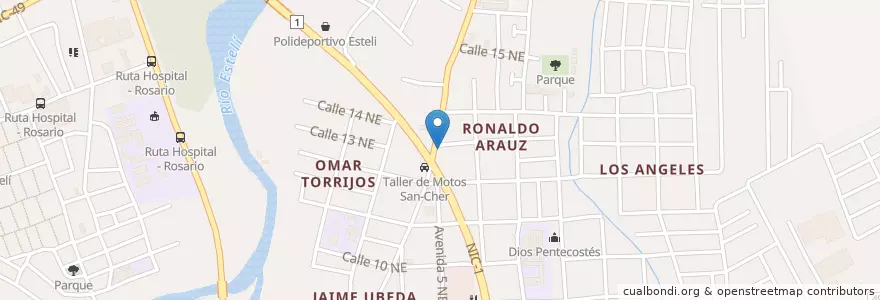 Mapa de ubicacion de Comedor Jenny en Nikaragua, Estelí, Estelí (Municipio), Estelí.