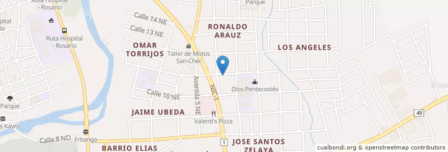Mapa de ubicacion de Alcohólicos Anónimos en ニカラグア, エステリ県, Estelí (Municipio), Estelí.