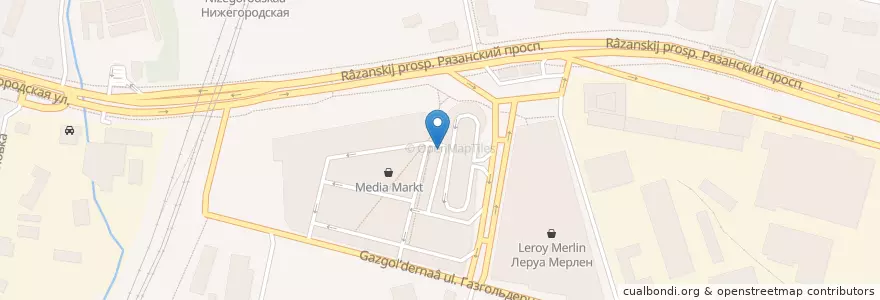 Mapa de ubicacion de Плов манты en Russia, Distretto Federale Centrale, Москва, Юго-Восточный Административный Округ.