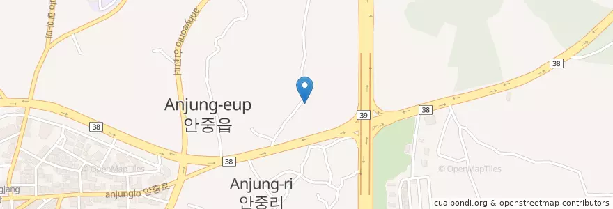 Mapa de ubicacion de 안중읍 en Республика Корея, Кёнгидо, 평택시, 안중읍.