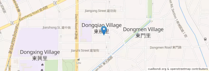 Mapa de ubicacion de 福慧無極殿 en تايوان, تاي شانغ, 東區.
