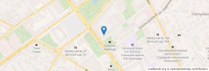 Mapa de ubicacion de Nosorog en Russland, Föderationskreis Zentralrussland, Oblast Woronesch, Городской Округ Воронеж.