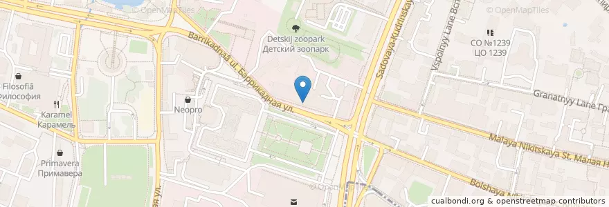 Mapa de ubicacion de Морепиva en ロシア, 中央連邦管区, モスクワ, Центральный Административный Округ, Пресненский Район.