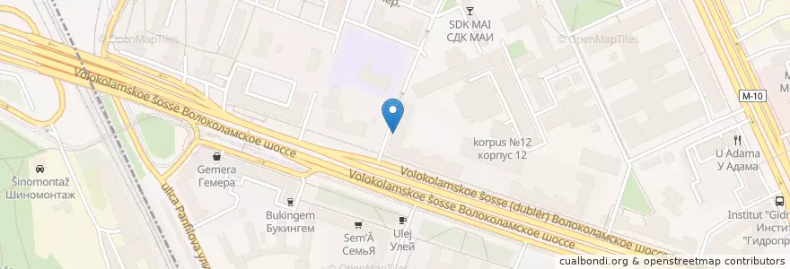Mapa de ubicacion de Хуан кофеман en 러시아, Центральный Федеральный Округ, Москва, Район Сокол.
