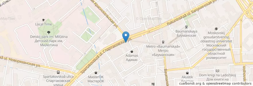 Mapa de ubicacion de Клер en ロシア, 中央連邦管区, モスクワ, Центральный Административный Округ, Басманный Район.