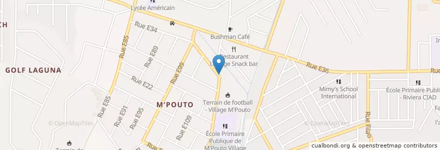Mapa de ubicacion de Pharmacie Boaz en ساحل عاج, آبیجان, Cocody.