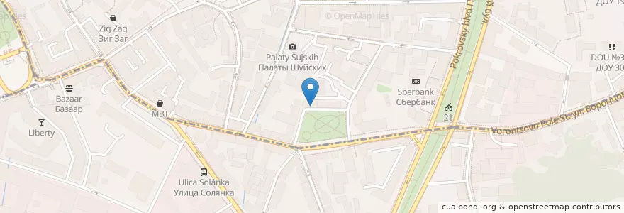 Mapa de ubicacion de Сыр & кофе en Rússia, Distrito Federal Central, Москва, Центральный Административный Округ, Таганский Район.