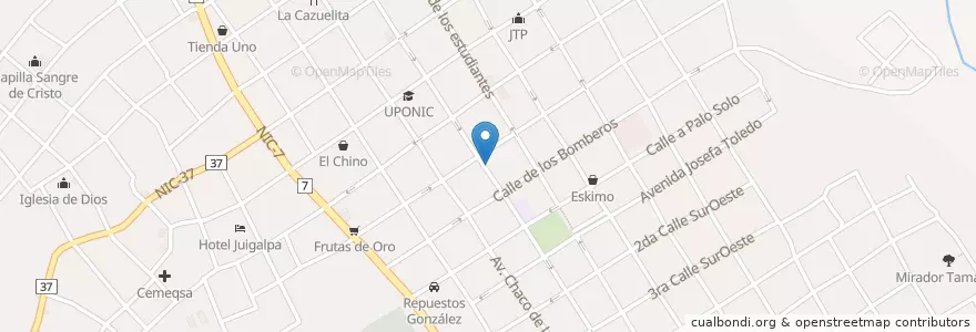 Mapa de ubicacion de Acodep Juigalpa en 니카라과, Chontales, Juigalpa (Municipio).
