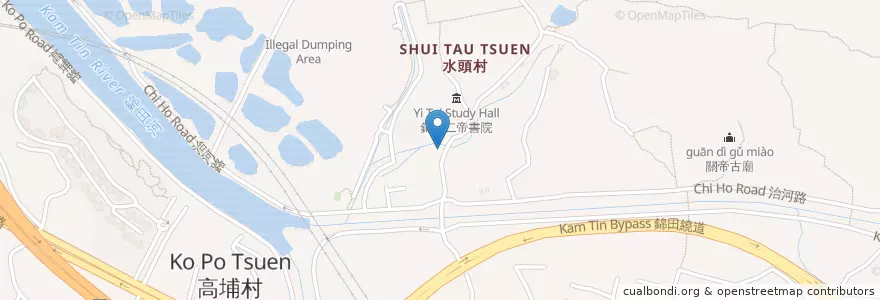 Mapa de ubicacion de Kam Tin Kam Hing Wai North Public Toilet en China, Hong Kong, Guangdong, New Territories, Yuen Long District.