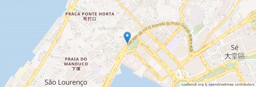 Mapa de ubicacion de 葉熾記勁秋美食之家 en China, Macau, Guangdong, Macau, 珠海市, 香洲区.