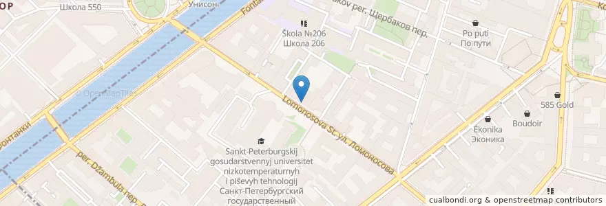Mapa de ubicacion de Столовая №5 en Russie, District Fédéral Du Nord-Ouest, Oblast De Léningrad, Saint-Pétersbourg, Центральный Район, Владимирский Округ.