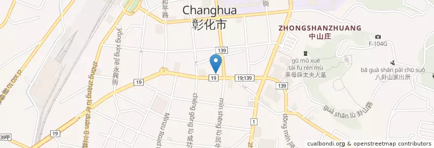 Mapa de ubicacion de 斑馬Zebra en 台湾, 台湾省, 彰化県, 彰化市.