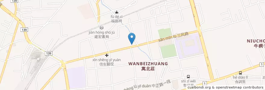 Mapa de ubicacion de 董家炸雞 en Tayvan, 臺灣省, Changhua, 彰化市.