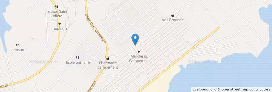 Mapa de ubicacion de Commissariat 20ᵉ arrondissement en Ivoorkust, Abidjan, Koumassi.