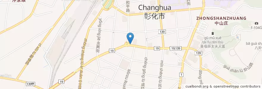 Mapa de ubicacion de 新高牙醫診所 en 台湾, 台湾省, 彰化県, 彰化市.