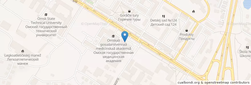 Mapa de ubicacion de Провиант en Rusia, Distrito Federal De Siberia, Omsk, Омский Район, Городской Округ Омск.