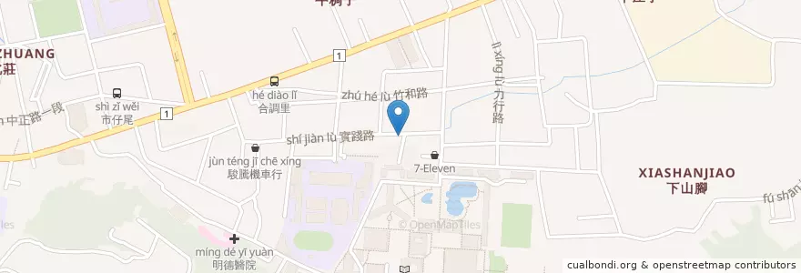 Mapa de ubicacion de 鄉村漢堡 en Taiwan, Taiwan Province, Changhua County, Zhanghua City.