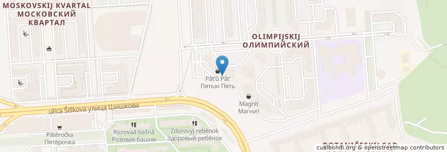 Mapa de ubicacion de Юг фарма en Russia, Distretto Federale Centrale, Oblast' Di Voronež, Городской Округ Воронеж.