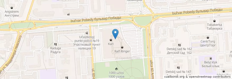 Mapa de ubicacion de Subway en Rusland, Centraal Federaal District, Oblast Voronezj, Городской Округ Воронеж.