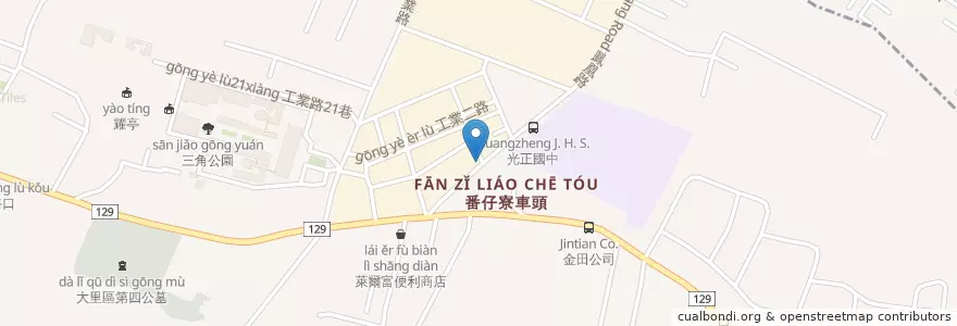 Mapa de ubicacion de 彩虹屋 en Taiwan, Taichung, Dali District.