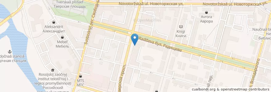 Mapa de ubicacion de Сковородка en Rusia, Distrito Federal Central, Óblast De Tver, Городской Округ Тверь, Калининский Район.