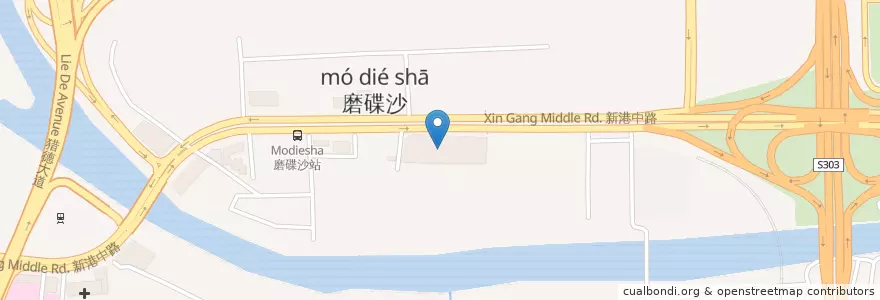 Mapa de ubicacion de 中国农业银行 en China, Guangdong, 广州市, 海珠区.