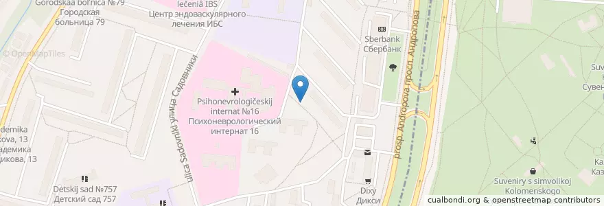 Mapa de ubicacion de Óblast de Moscú en Rusia, Distrito Federal Central, Москва, Южный Административный Округ, Район Нагатинский Затон, Район Нагатино-Садовники.
