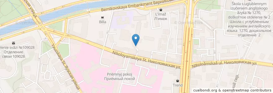 Mapa de ubicacion de Райффайзен en Rusland, Centraal Federaal District, Moskou, Центральный Административный Округ, Таганский Район.