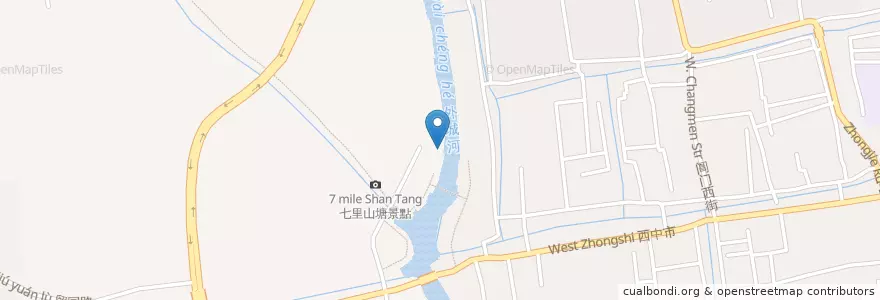 Mapa de ubicacion de 红酒智母 en 중국, 쑤저우시, 장쑤성, 金阊街道, 구쑤구.