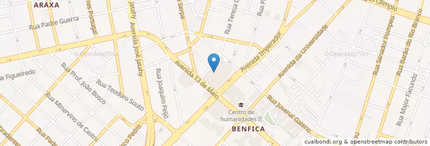 Mapa de ubicacion de Banco Santander en برزیل, منطقه شمال شرقی برزیل, سئارا, Região Geográfica Intermediária De Fortaleza, Microrregião De Fortaleza, فرتالیزا.